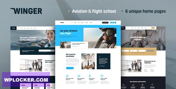 Winger v1.0.13 - Aviation & Flight School WordPress Theme