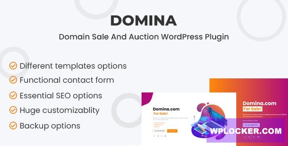 Domina v1.1.0 - Domain For Sale & Auction Plugin