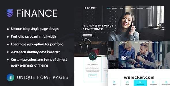 Finance Consultant V2.8 - Consulting WordPress Theme » WPLOCKER.COM ...