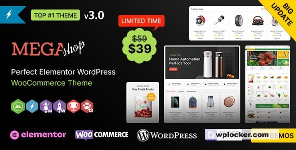 Mega Shop WP v3.0.1 - Multipurpose Elementor WooCommerce Theme