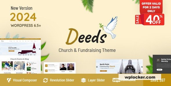 Deeds v9.6.1 - Best Responsive Nonprofit Church WordPress Theme